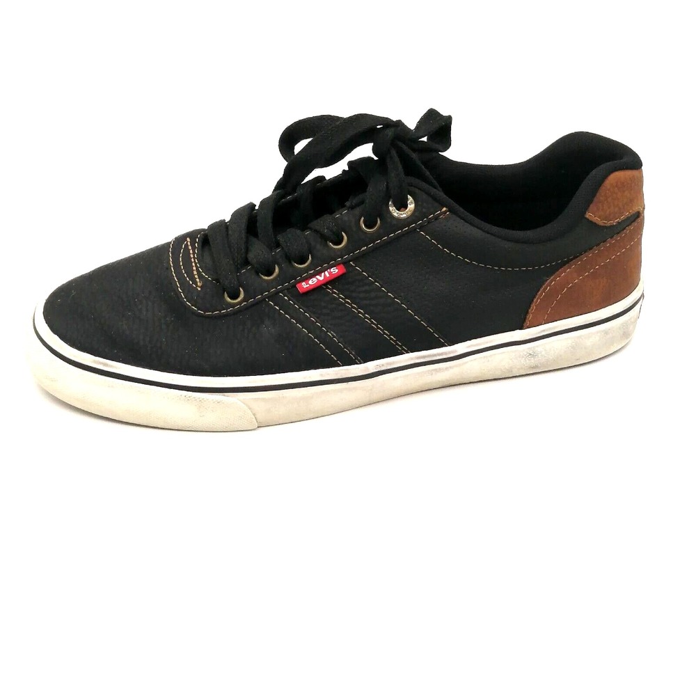 Levi Strauss Shoes Mens Turner Black Brown 8 Walking Sneaker‎ Denim 1930341A